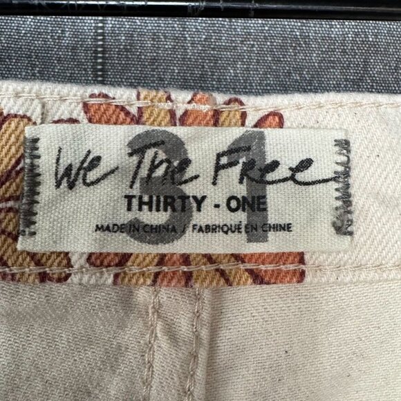 Free People We The Free 70s Retro Brown Floral Itty Bitty Micro Short Size 31 - Picture 11 of 15